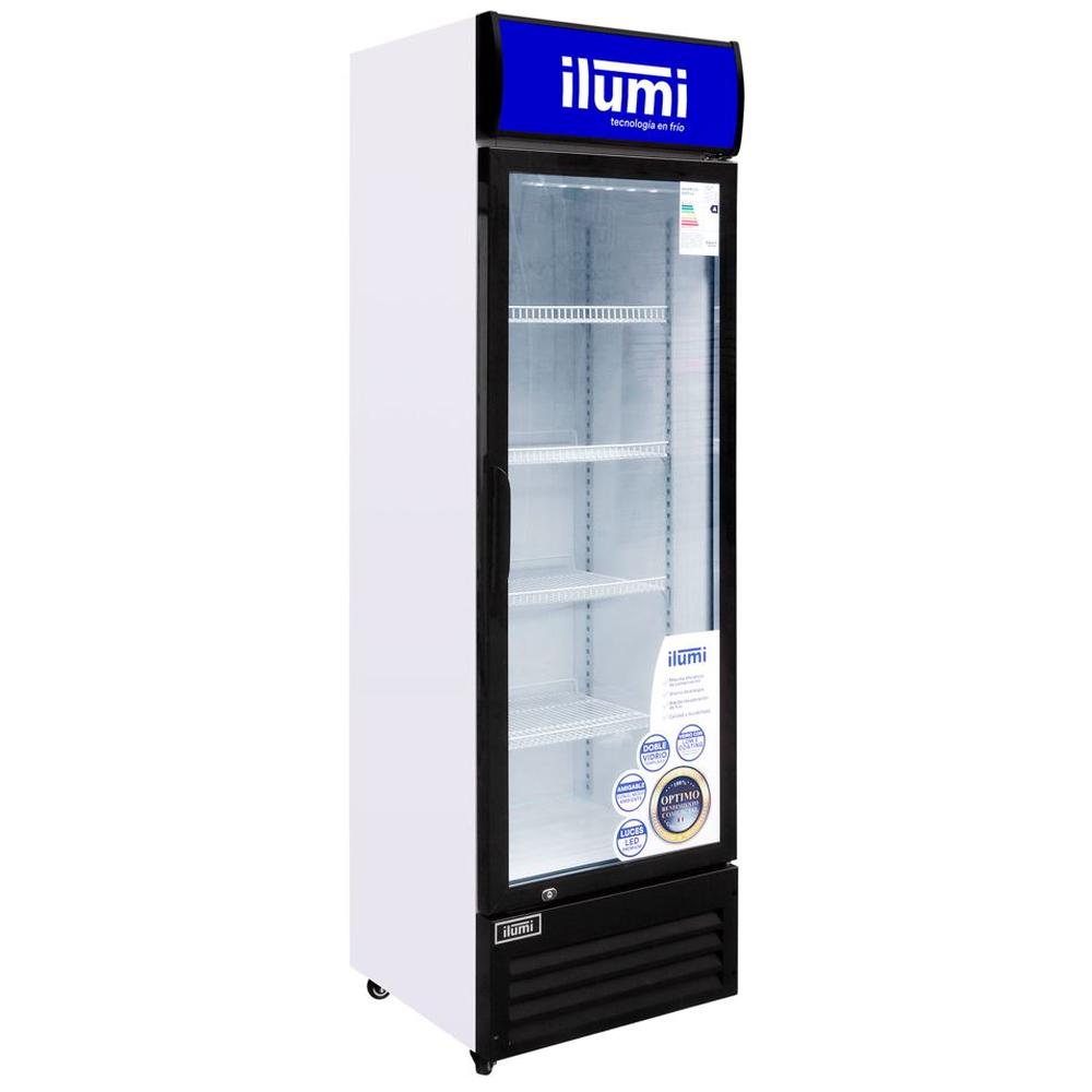 VISICOOLER CON ILUMINACION LED PUERTA VIDRIO VERTICAL 350L BC-3500 COLOR BLANCO
