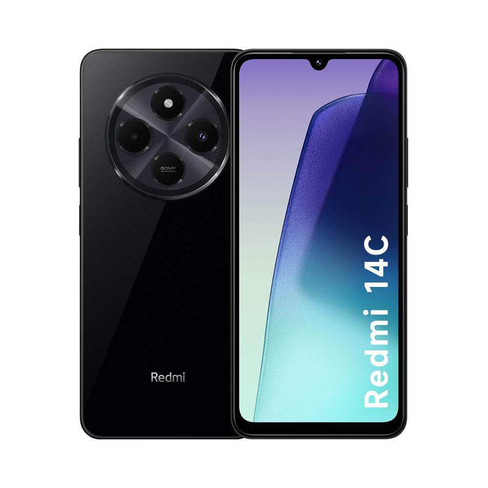 CELULAR XIAOMI REDMI 14C 256GB 4GB RAM NEGRO 6.88” PULGADAS, 50MP CÁMARA, BATERÍA 5160MAH, DUAL SIM