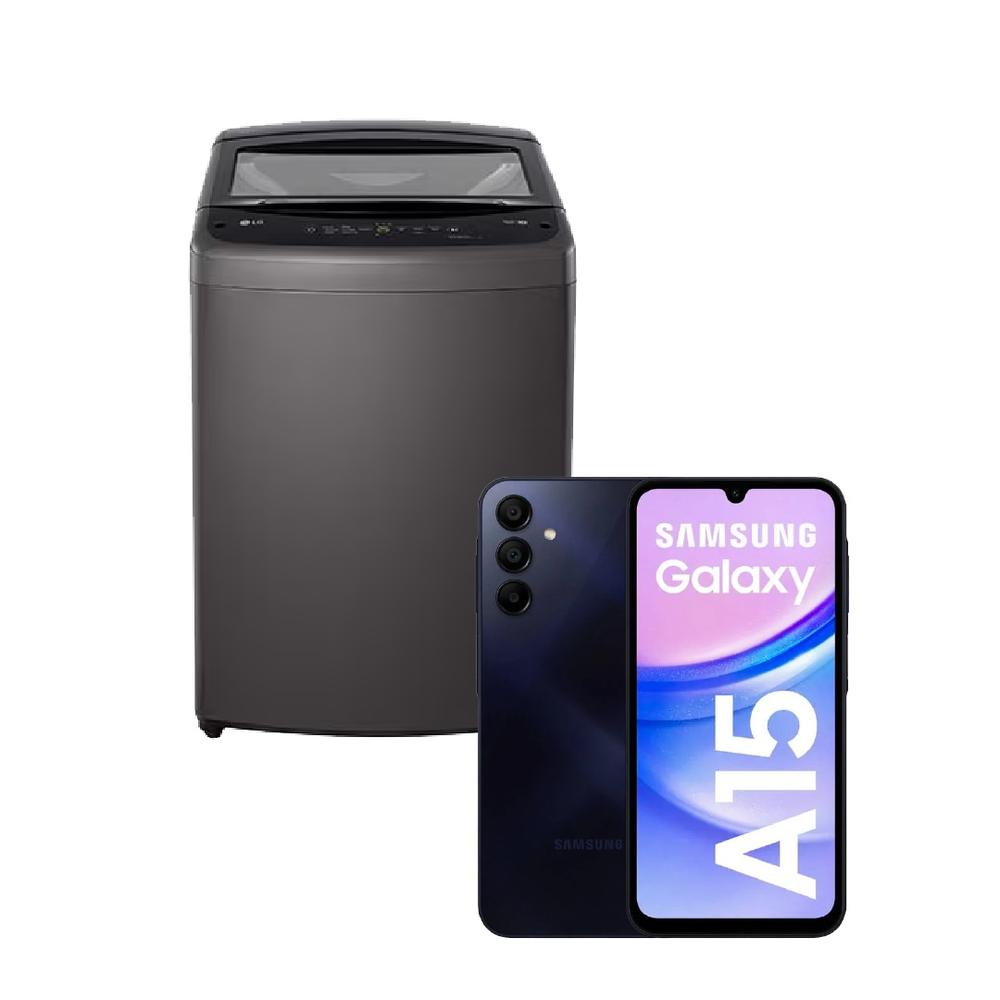 LAVADORA LG 19 KG-WT19BVTB + CELULAR SAMSUNG A15