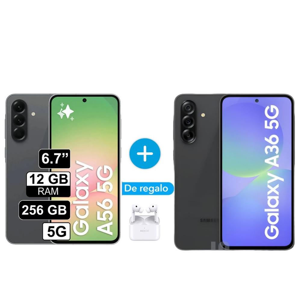 CELULAR SAMSUNG GALAXY A56 5G 8+256GB + SAMSUNG GALAXY A36 5G 8+256GB+ EARBUDS DE REGALO