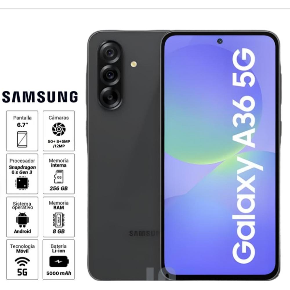 CELULAR SAMSUNG GALAXY A36 5G 8+256GB (SM-A366E) - AWESOME BLACK
