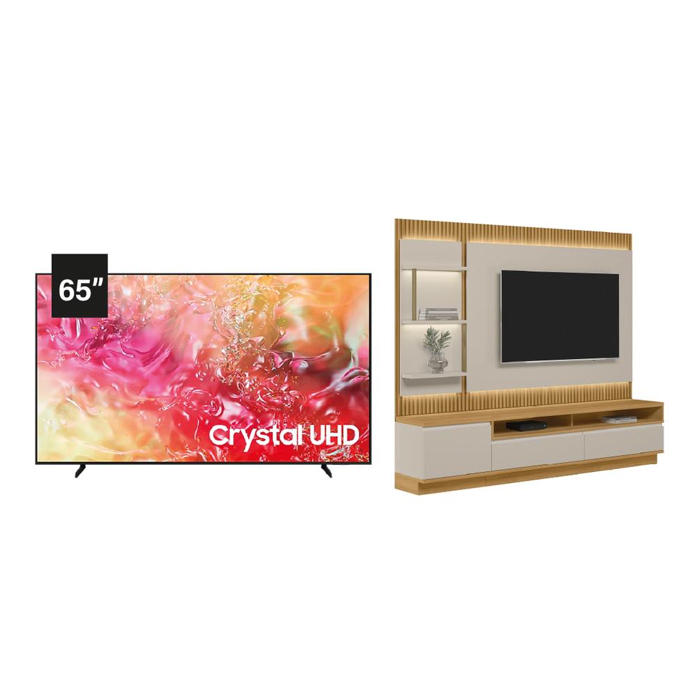 TELEVISOR SAMSUNG 65'' - UN65DU7000GXPE + CENTRO DE ENTRETENIMIENTO HOME SAU PAULO 75''