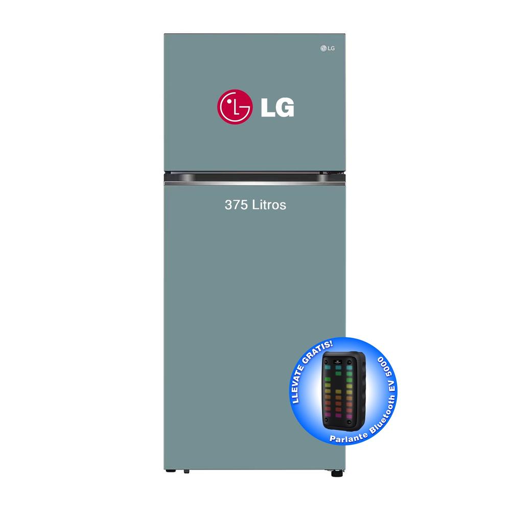 REFRIGERADORA LG TOP FREEZER 375L DOORCOOLING VT37BPM MENTA ARCILLA + PARLANTE PORTATIL EVERSOUND EV-5000
