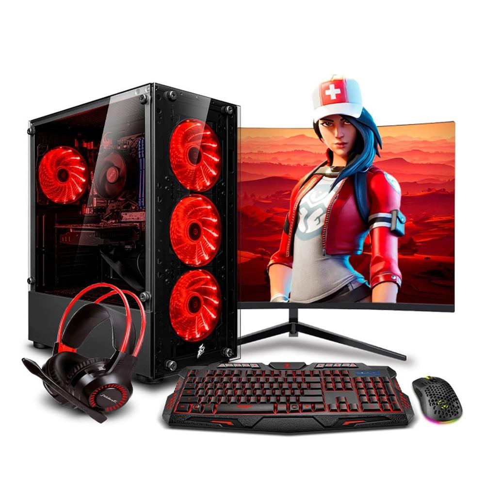 MI PC LISTA - PC GAMER HIPER HAKU RED RYZEN 7 5700G 32GB 1TB 27" CURVO MIPCLISTA - MI PC LISTA 2699RYZ3103