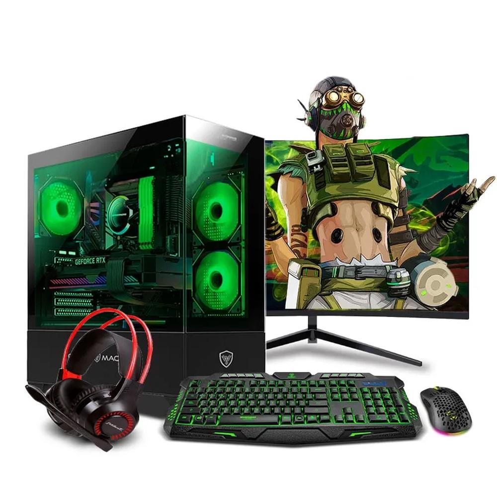 MI PC LISTA - PC GAMER VIEW 51 GREEN PLUS INTEL CORE I9 12900KF 32GB DDR5 1TB 24" CURVO RTX3060 12GB MIPCLISTA - MI PC LISTA 5299ALT2810 5299ALT2810