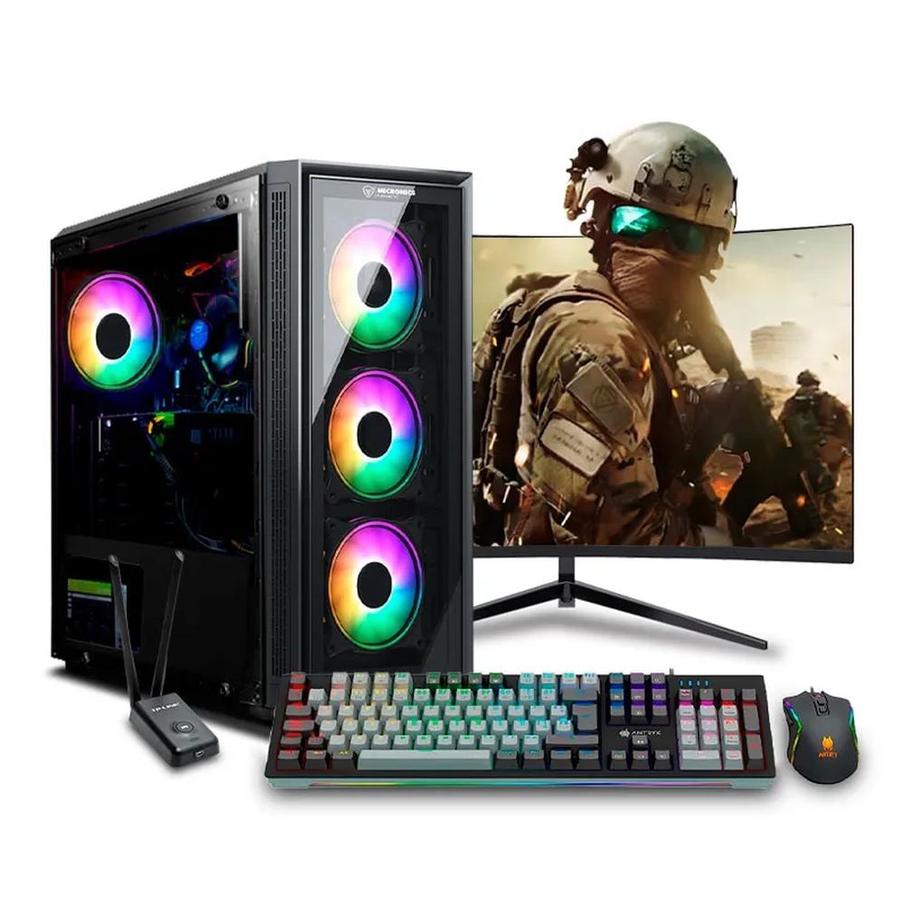 MI PC LISTA - PC GAMER VIEW 51 PLUS GREEN INTEL CORE I9 12900KF 32GB DDR5 1TB 27" CURVO RTX5060 8GB MIPCLISTA - MI PC LISTA 7299ALT3103 7299ALT3103