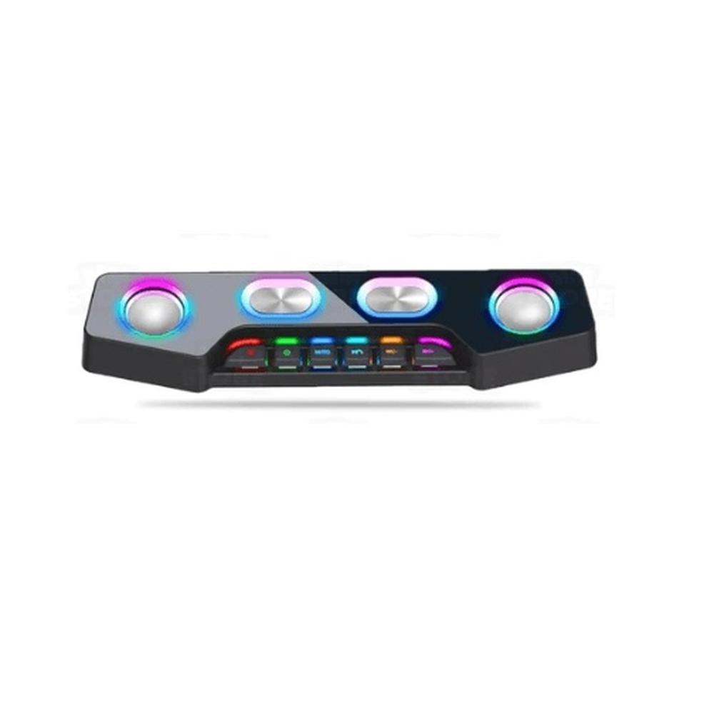PARLANTE PORTABLE FIFINE A16 , BLUETOOTH, LED RGB,COLOR NEGRO