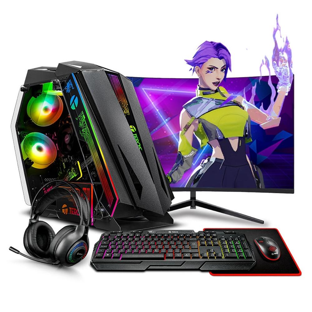 MI PC LISTA - PC GAMER DRACO RGB CORE I7 6TH 16GB 500GB 24" CURVO RX580 16GB MIPCLISTA - MI PC LISTA