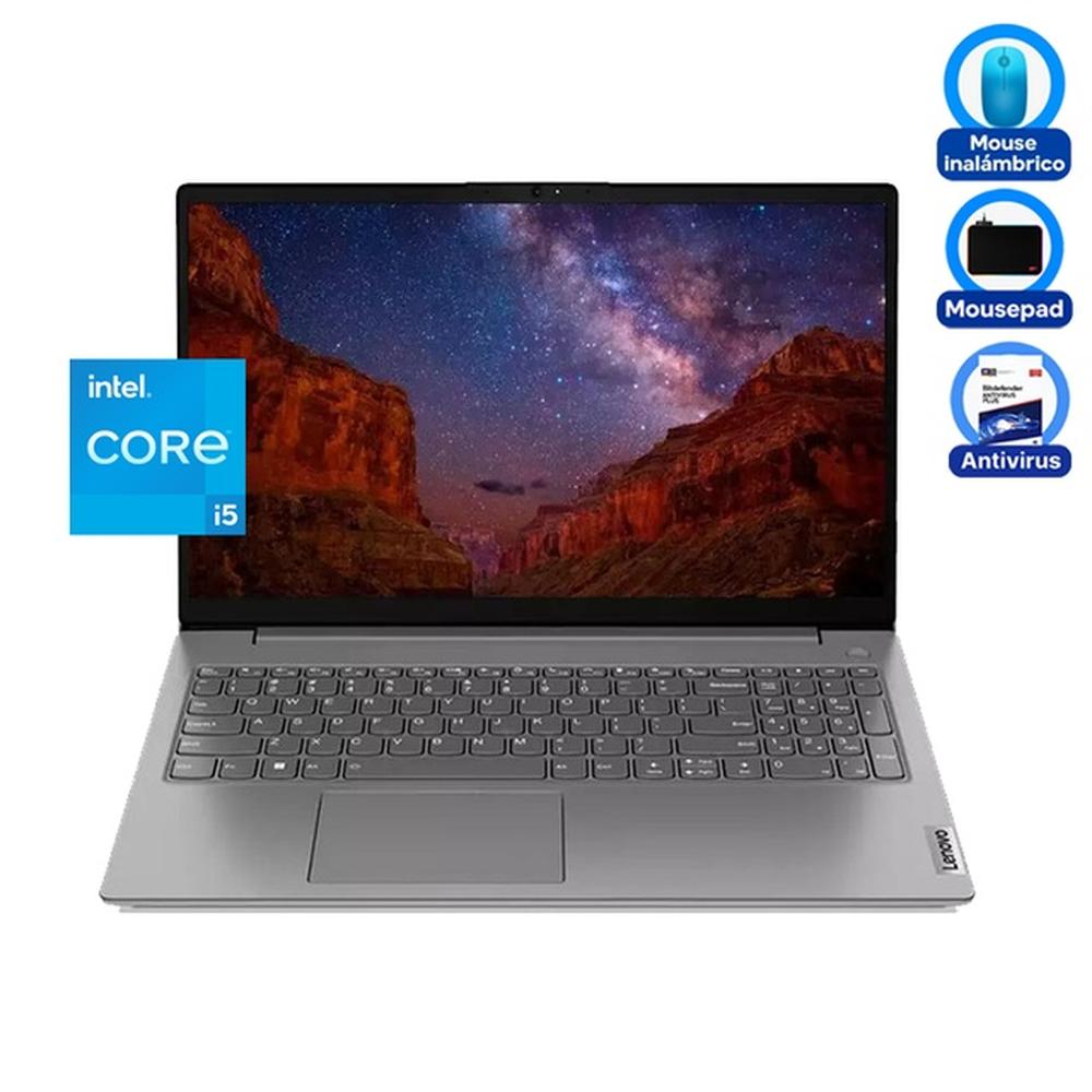 LAPTOP LENOVO V15 G4 IRU, 15,6 FHD, INTEL CORE I5-13420H HASTA 4.6 GHZ, 8GB DDR4 3200 MHZ, 512GB SSD, TECLADO EN ESPAÑOL, COLOR GRIS