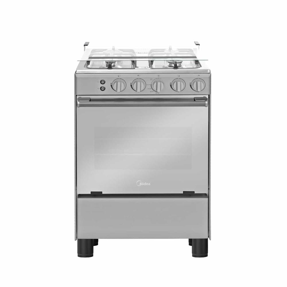 COCINA GAS MIDEA MGS24FS2LAAMB-PE 24" 4 HORNILLAS SILVER