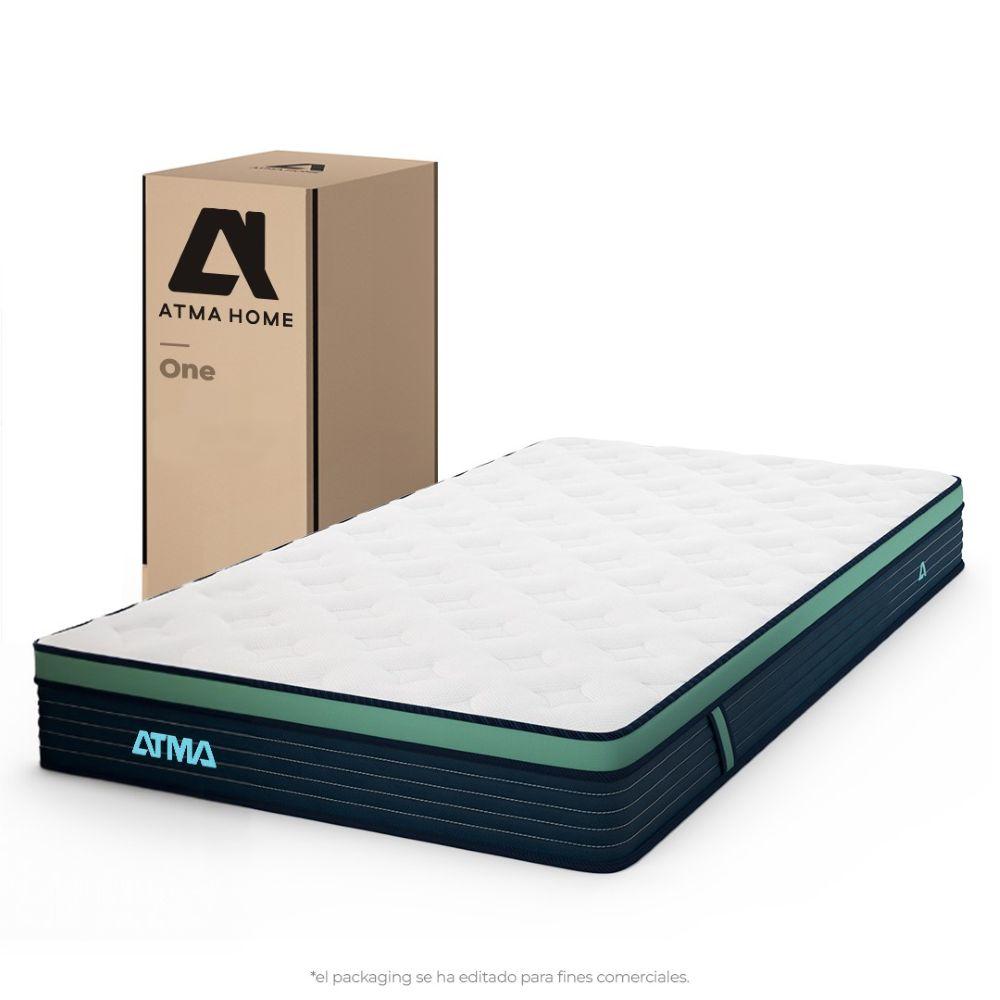COLCHÓN ATMA ONE 1 PLAZA EN CAJA 3 CAPAS DE ESPUMA 20 CM