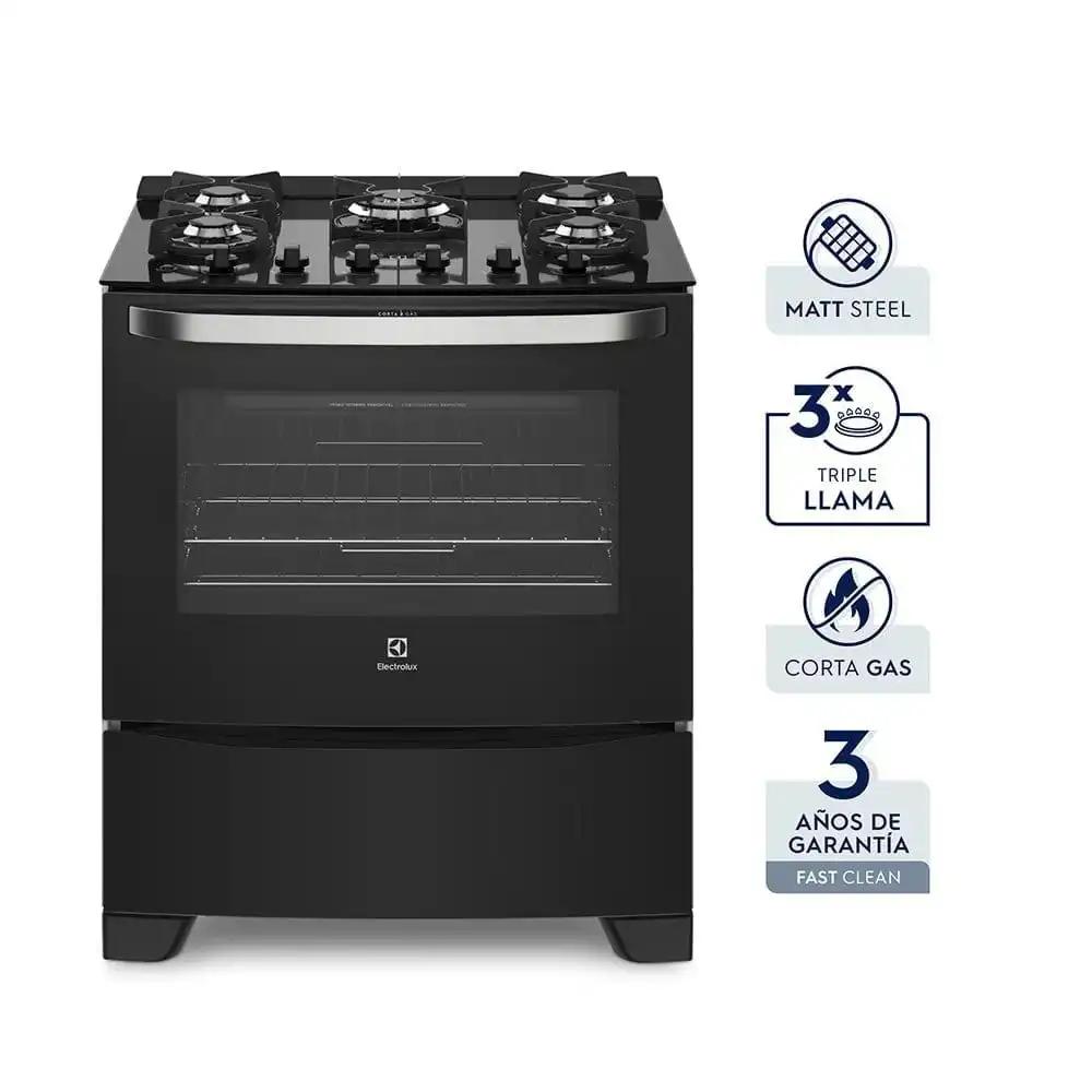 COCINA A GAS ELECTROLUX 76GS 30" 5 HORNILLAS INOXIDABLE