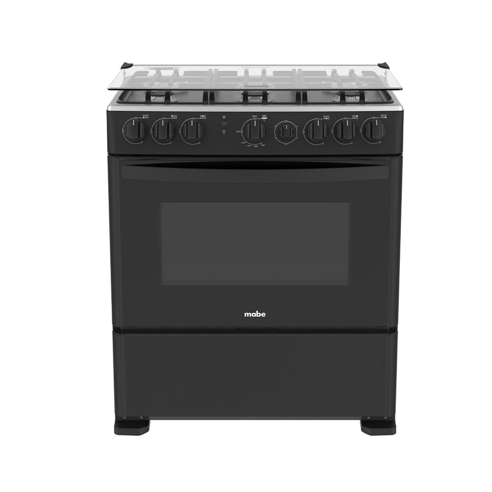 COCINA A GAS MABE CMP3020FN1 30" 6 HORNILLAS NEGRO