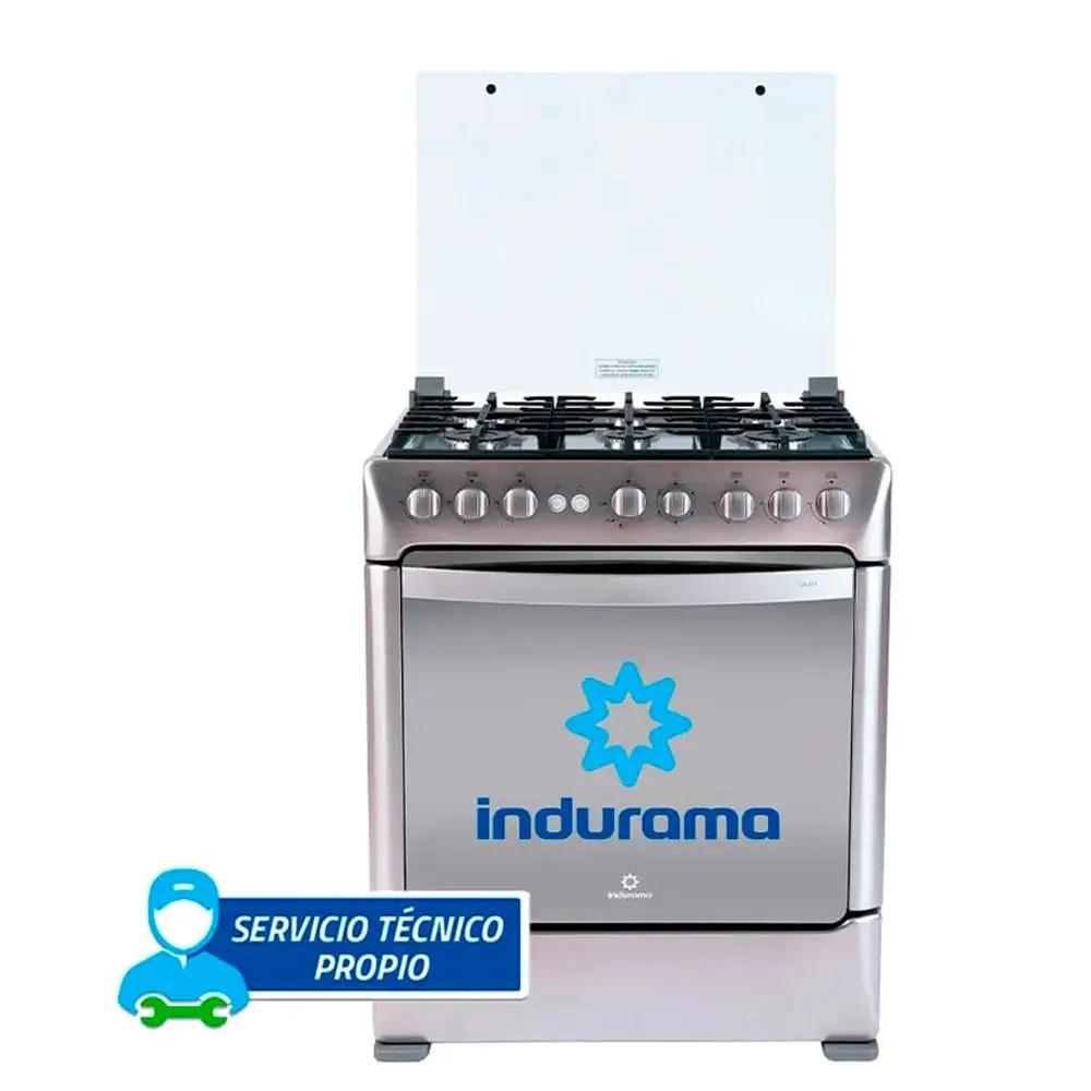 COCINA GAS INDURAMA GALICIA ZAFIRO 30" CROMA 6 HORNILLAS