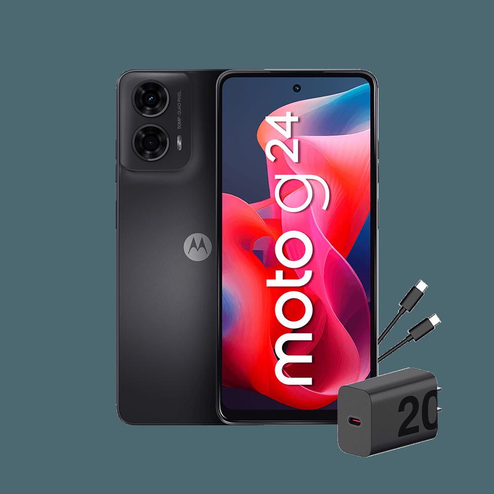 CELULAR 4G MOTOROLA G24 6.6" 4GB 256GB 50MP GRIS ACERO