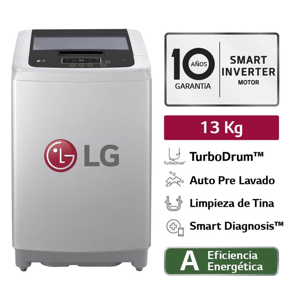 LAVADORA AUTOMATICA LG WT13DPBK 13K GRIS