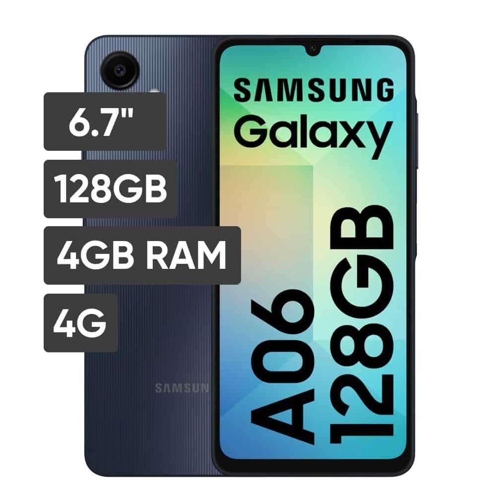 CELULAR SAMSUNG SM-A065MZKELTP A06 6.7" 4GB 128GB 50MP+2MP+8MP NEGRO