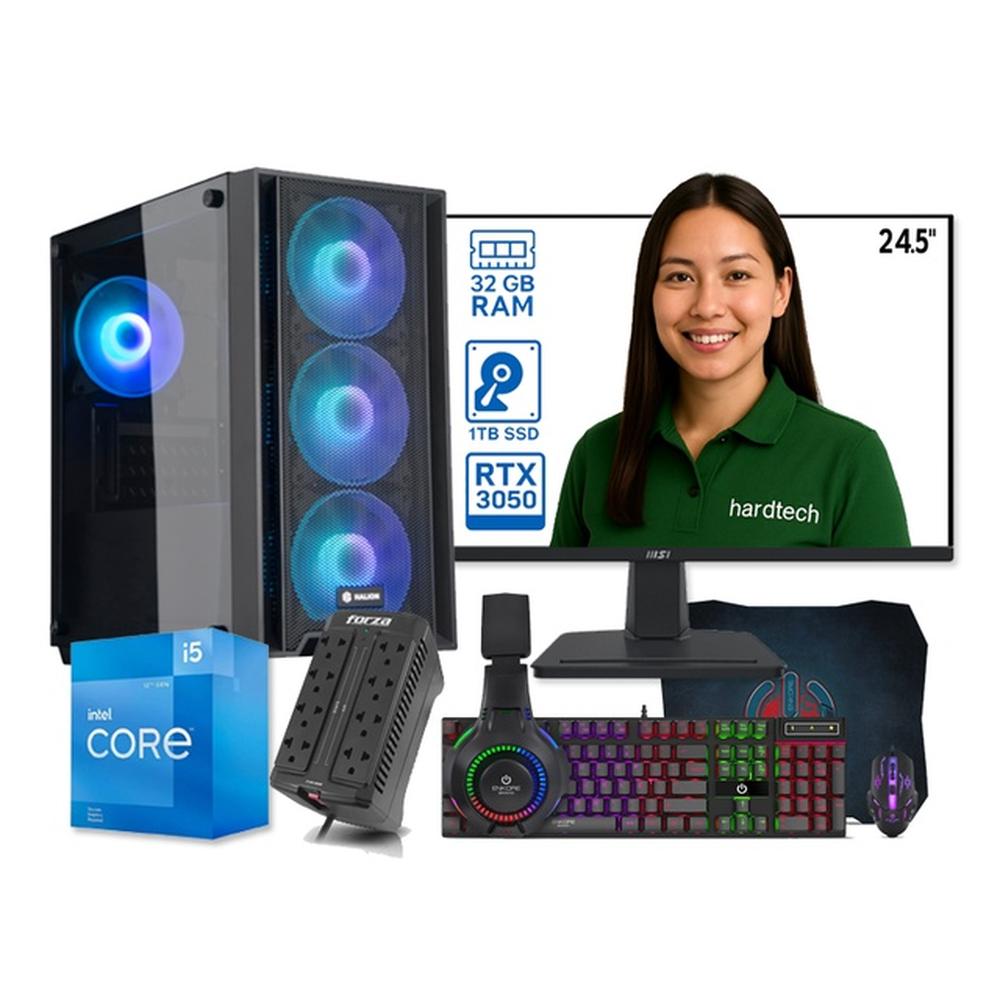 PC COMPUTADORA GAMER PROCESADOR INTEL CORE I5-12400F, 32GB RAM, SSD 1TB, RTX 3050