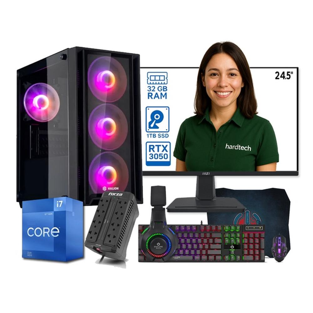 PC COMPUTADORA GAMER PROCESADOR INTEL CORE I7-12700F, 32GB RAM, SSD 1TB, RTX 3050
