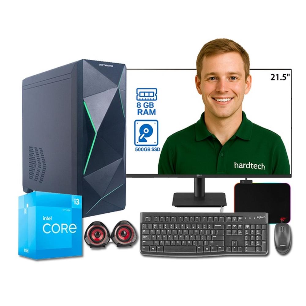 PC DE ESCRITORIO PROCESADOR INTEL CORE I3-12100, 8GB RAM, SSD 500GB