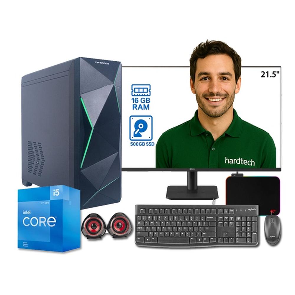 PC DE ESCRITORIO PROCESADOR INTEL CORE I5-12400, 16GB RAM, 500 GB SSD