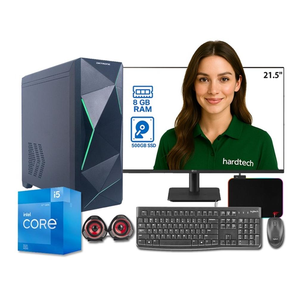 PC DE ESCRITORIO PROCESADOR INTEL CORE I5-12400, 8GB RAM, 500 GB SSD