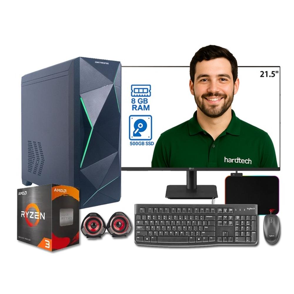 PC DE ESCRITORIO PROCESADOR RYZEN 3 5300G, 8GB RAM, SSD 500GB