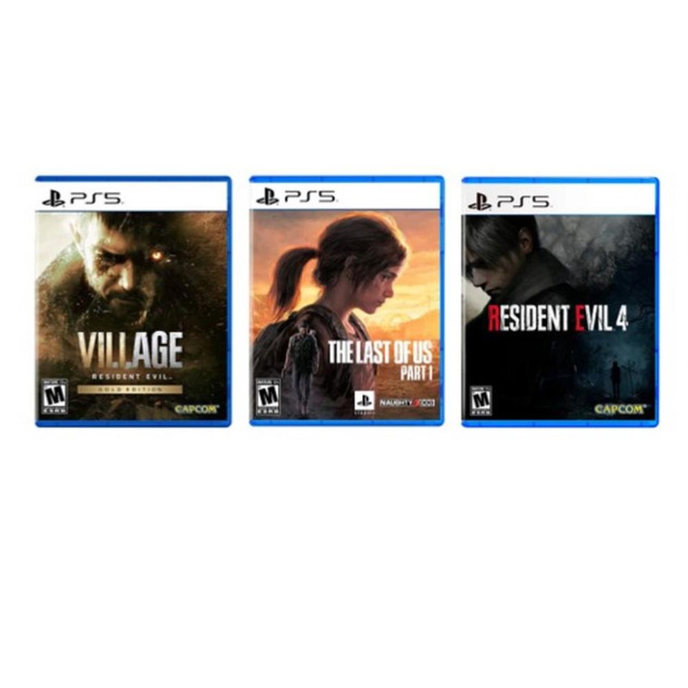 COMBO THE LAST OF US PART 1 + RESIDENT EVIL VILLAGE GOLD EDITION + RESIDENT EVIL 4 (LATAM) - PLAYSTATION 5 (PS5)