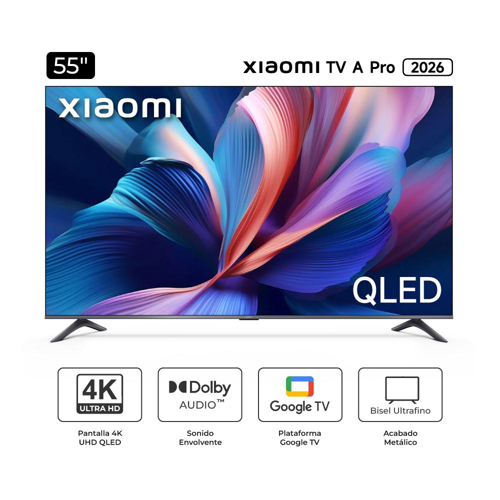 TELEVISOR XIAOMI 55" SMART TV QLED 4K ULTRA HD A PRO 2026