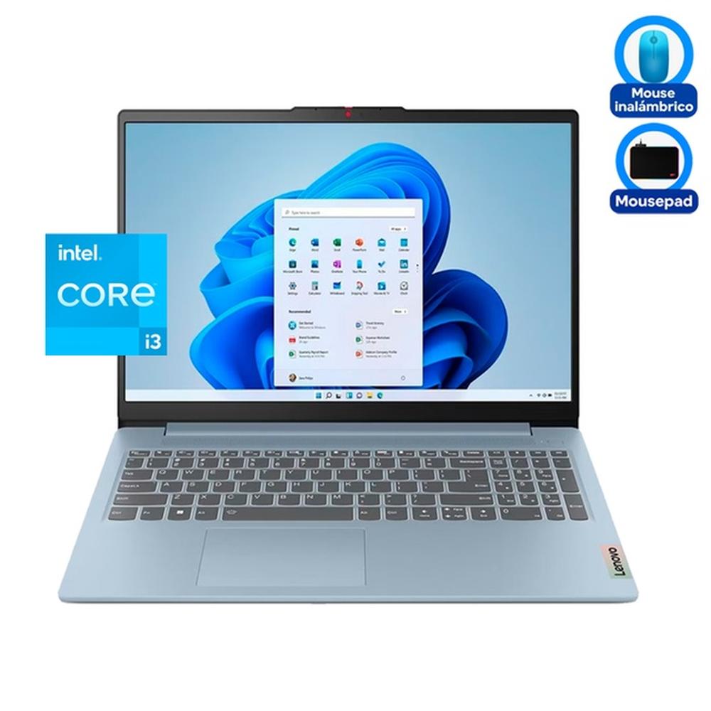 LAPTOP LENOVO IDEAPAD SLIM 3 15IAN8, 15.6 FHD, INTEL CORE I3-N305 HASTA 3.8 GHZ, 8GB DDR5 4800MHZ, 512GB SSD, TECLADO EN ESPAÑOL, COLOR CELESTE
