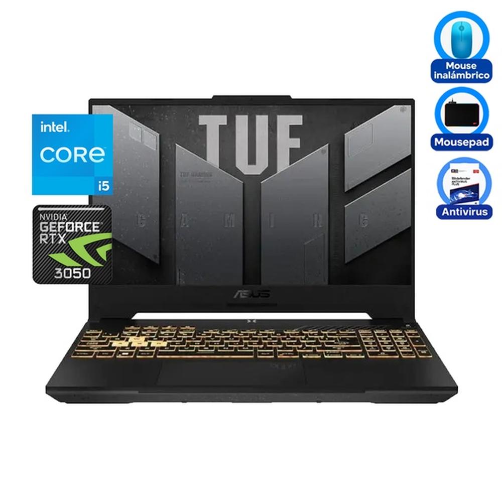 LAPTOP ASUS FX607VJ-RL009, 16 WUXGA IPS, INTEL CORE 5 210H HASTA 4.8GHZ, 16GB DDR4 3200MHZ, 512GB SSD, TARJETA DE VIDEO RTX 3050 6GB DDR6, COLOR NEGRO