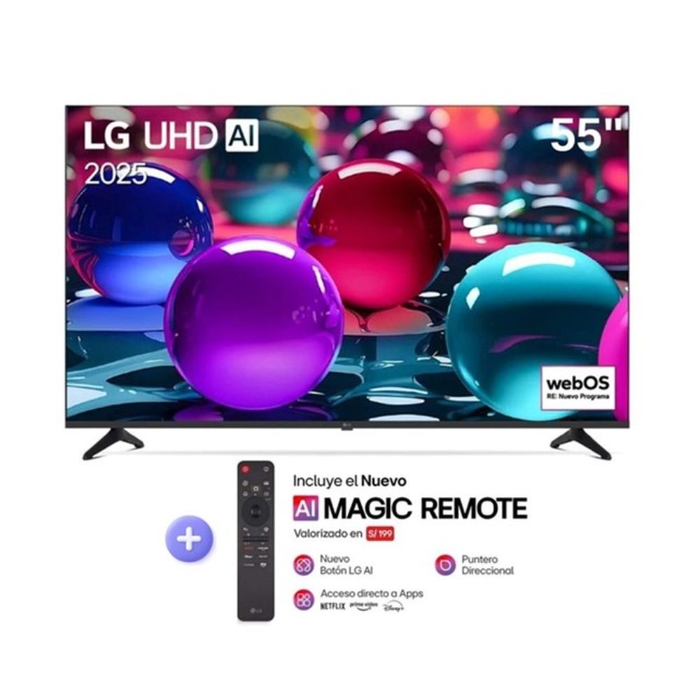 SMART TV LG 55” 4K UHD CON THINQ AI 55UA7300PSB 2025 + CONTROL MAGIC MR25GA GRATIS