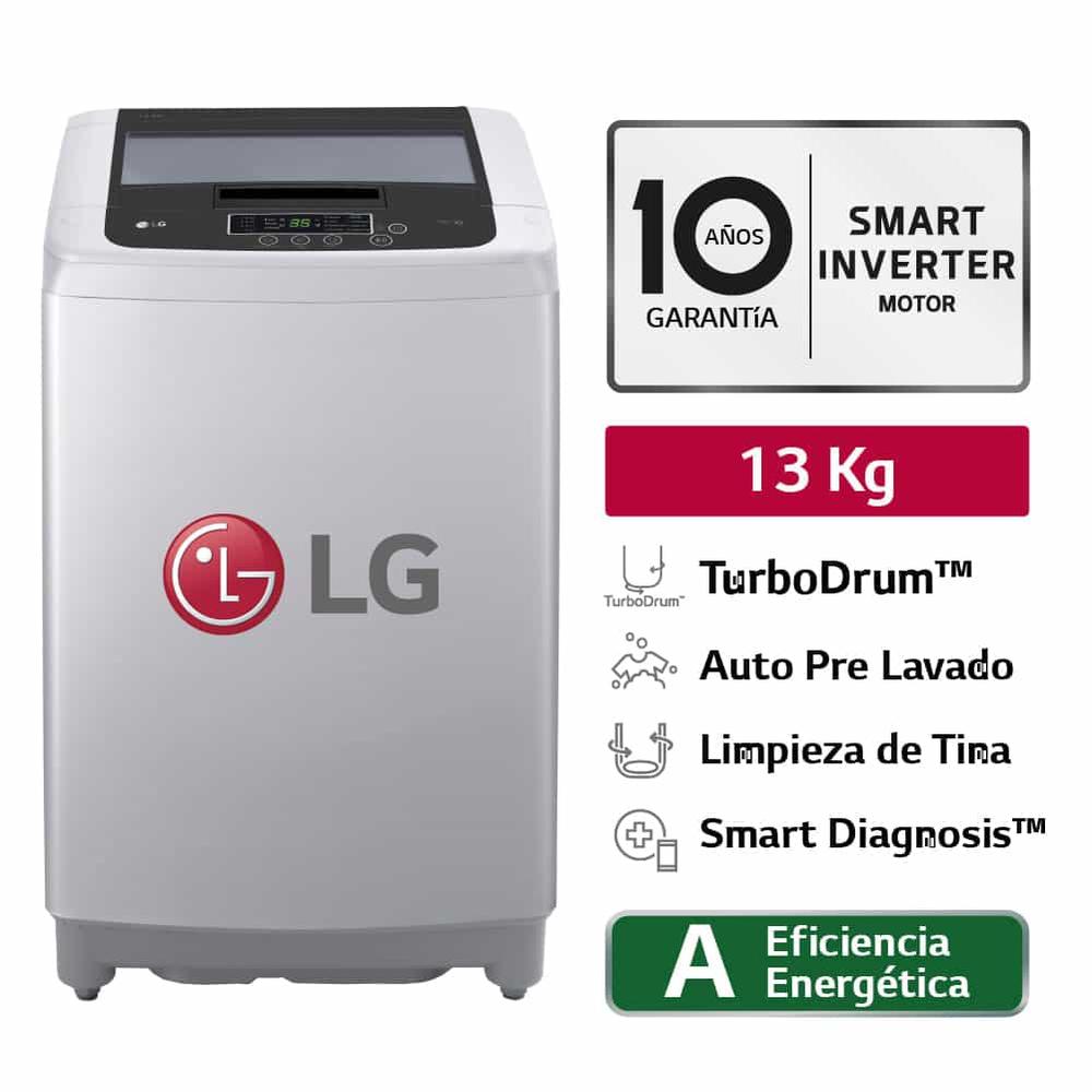 LAVADORA AUTOMATICA LG WT13DPBK 13K GRIS
