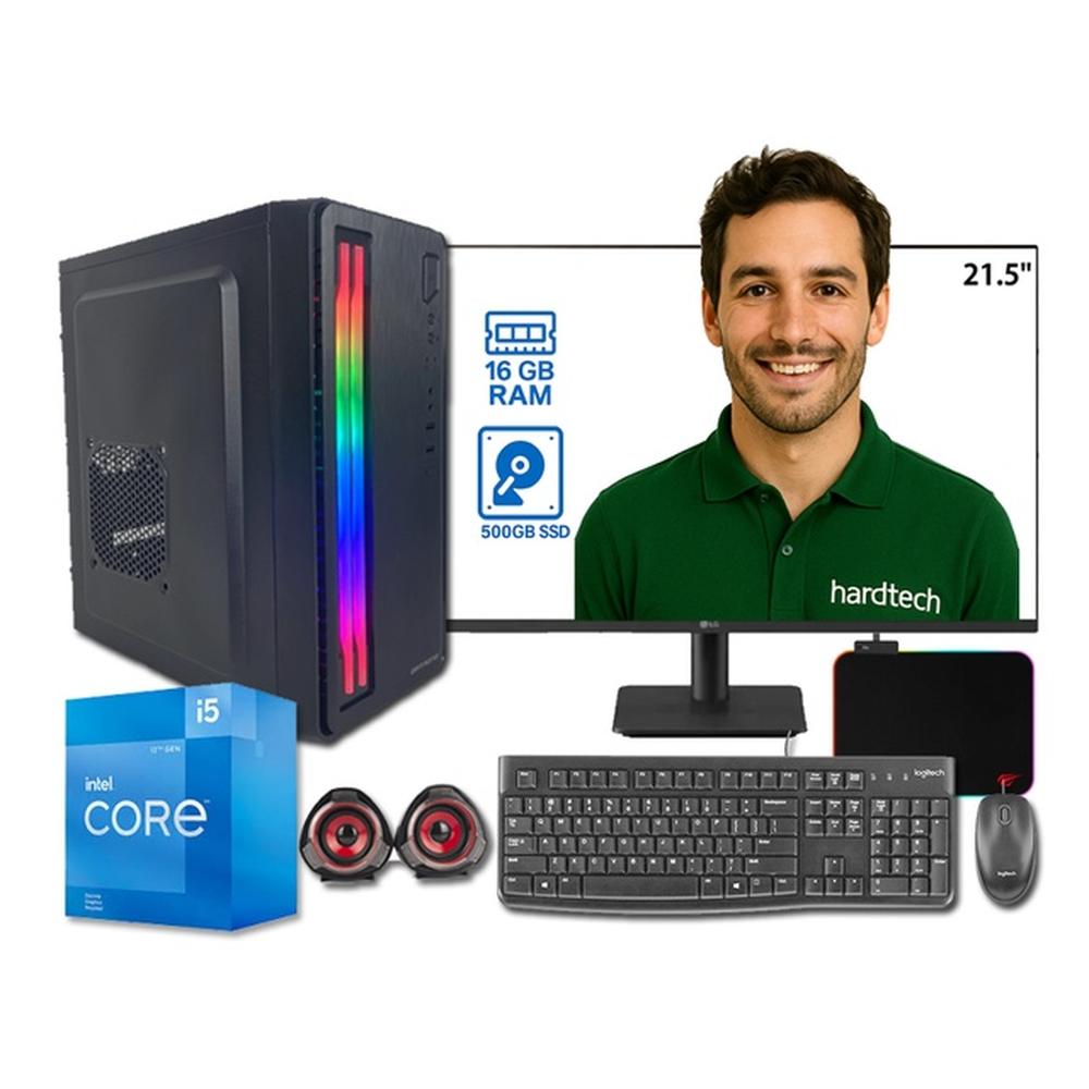 COMPUTADORA DE ESCRITORIO PROCESADOR INTEL CORE I5-12400, 16GB RAM, 500 GB SSD