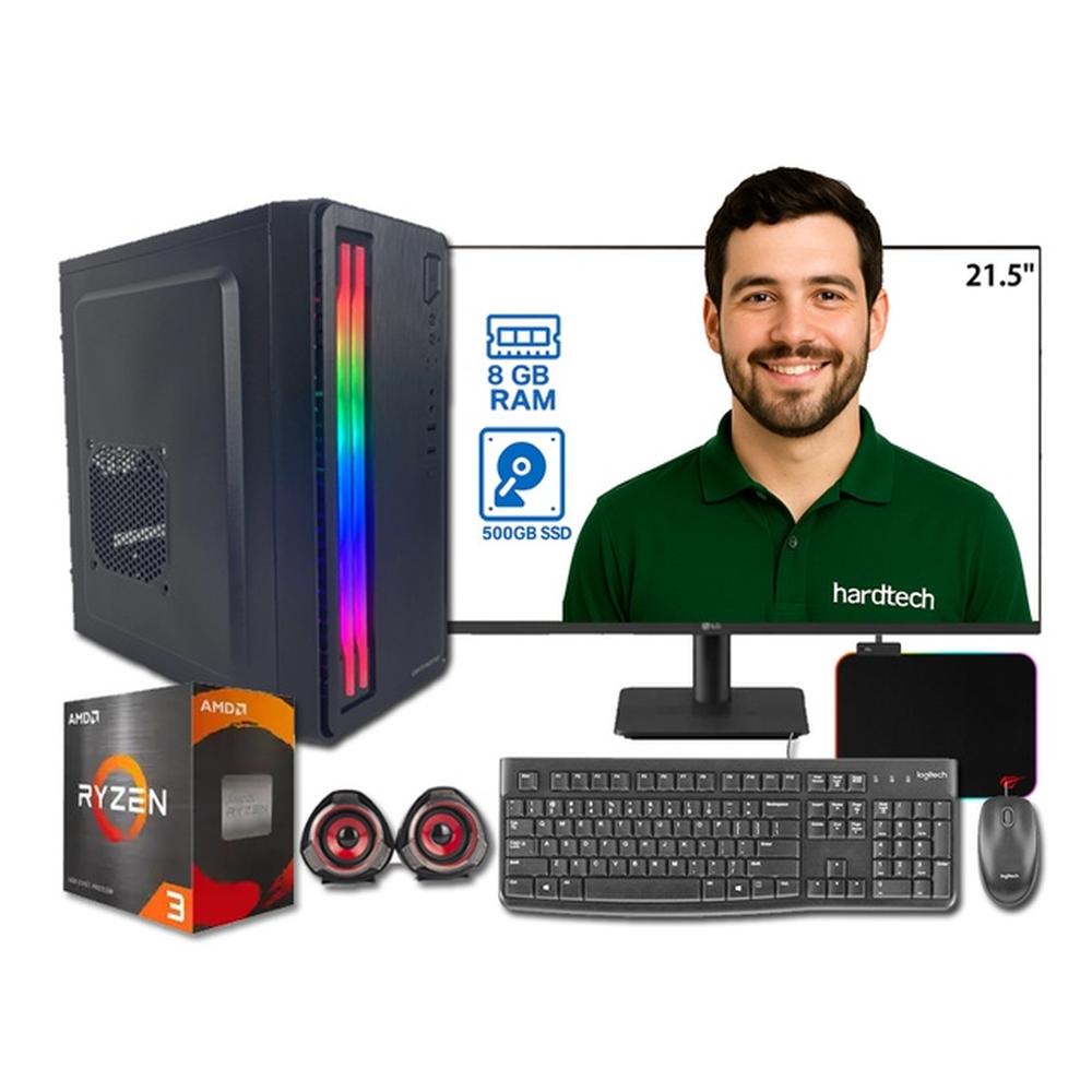 COMPUTADORA DE ESCRITORIO PROCESADOR RYZEN 3 5300G, 8GB RAM, SSD 500GB