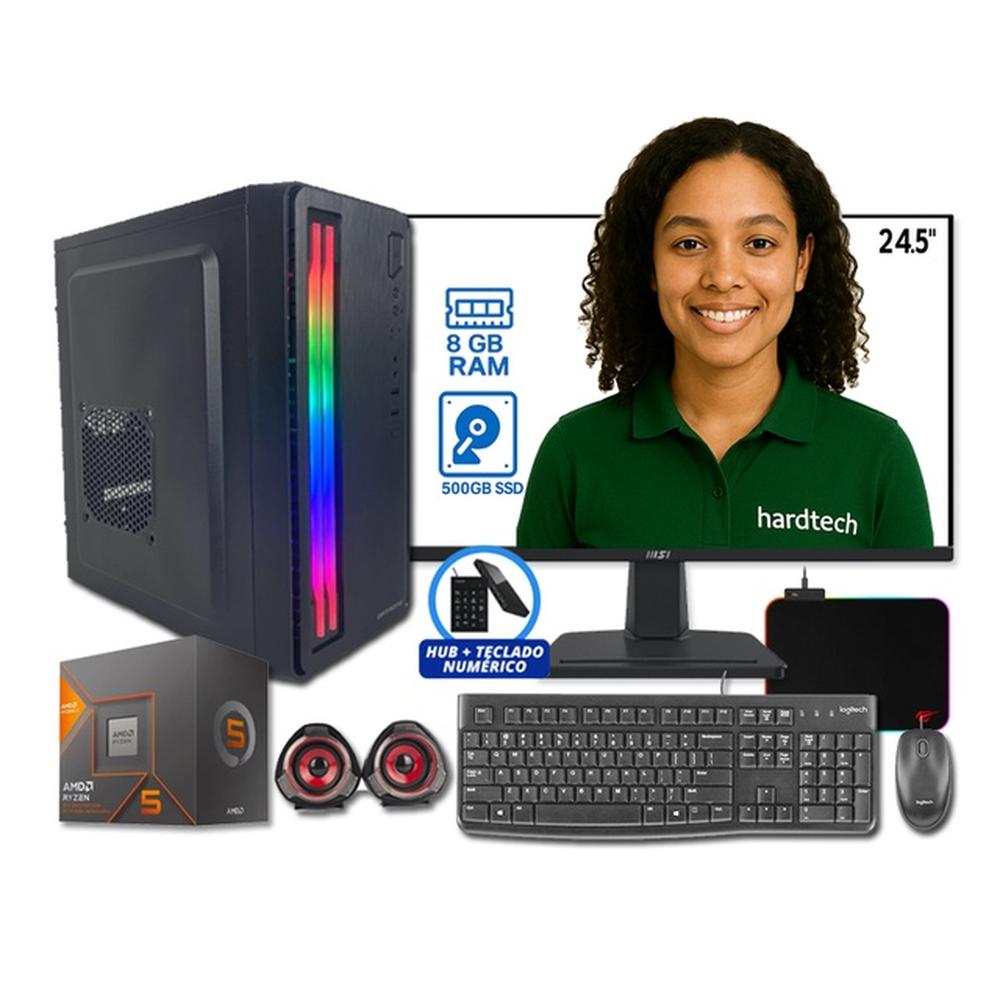 PC DE ESCRITORIO PROCESADOR RYZEN 5 8500G , 8GB RAM, SSD 500GB