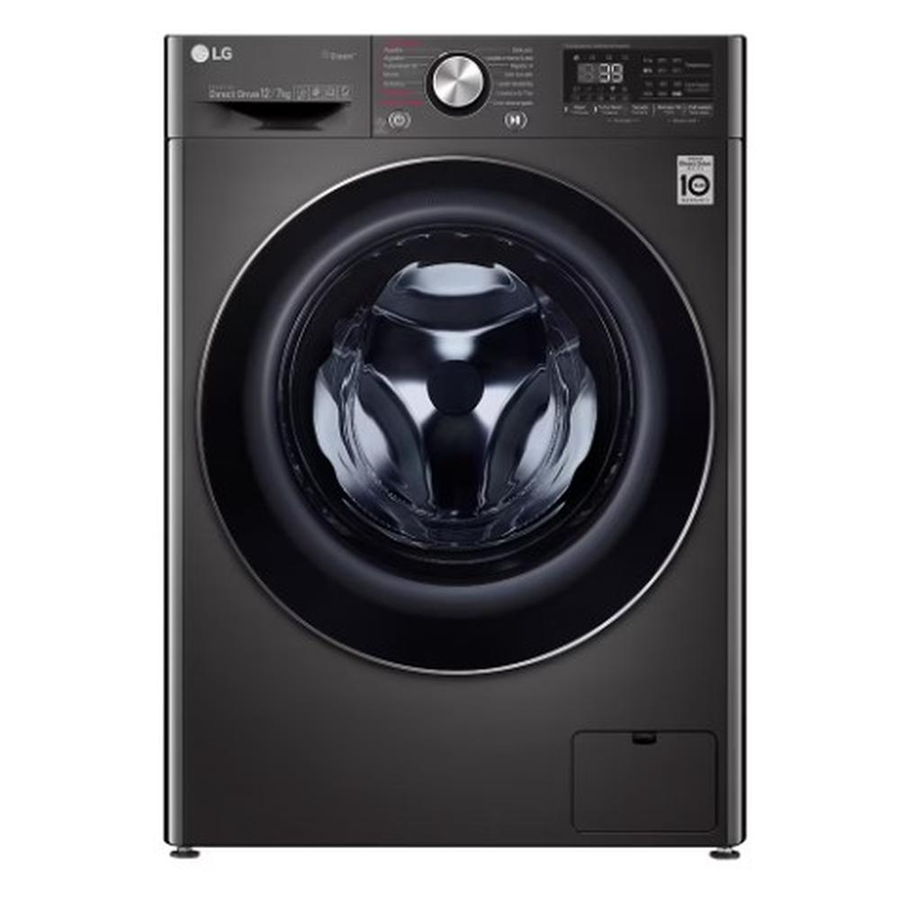 LAVASECA LG 12 KG CARGA FRONTAL CON AIDD WIFI WD12BVC2S6C NEGRO ACERO