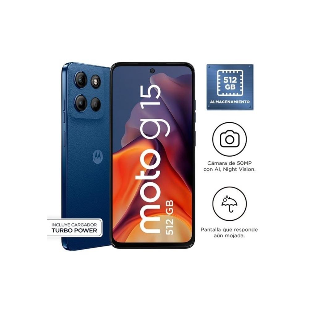 CELULAR DESBLOQUEADO MOTOROLA 6.7" G15 XT2521-2 4GB 512GB AZUL