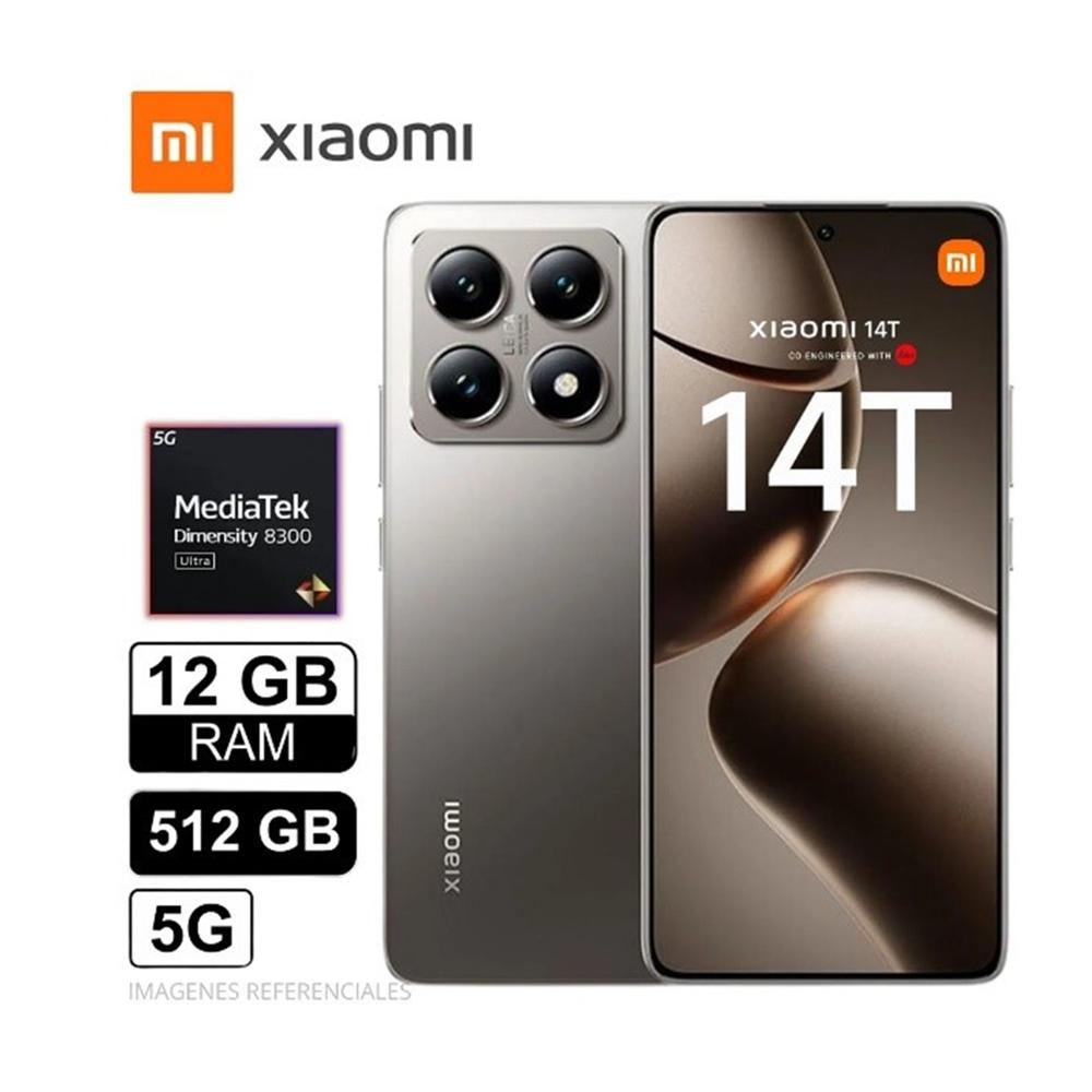 CELULAR DESBLOQUEADO XIAOMI 14T TITAN GRAY 12GB RAM 512GB