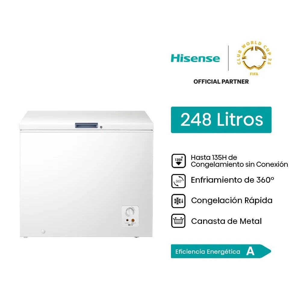 CONGELADORA - CONSERVADORA 248 LTS HISENSE C/LLAVE, BLANCO