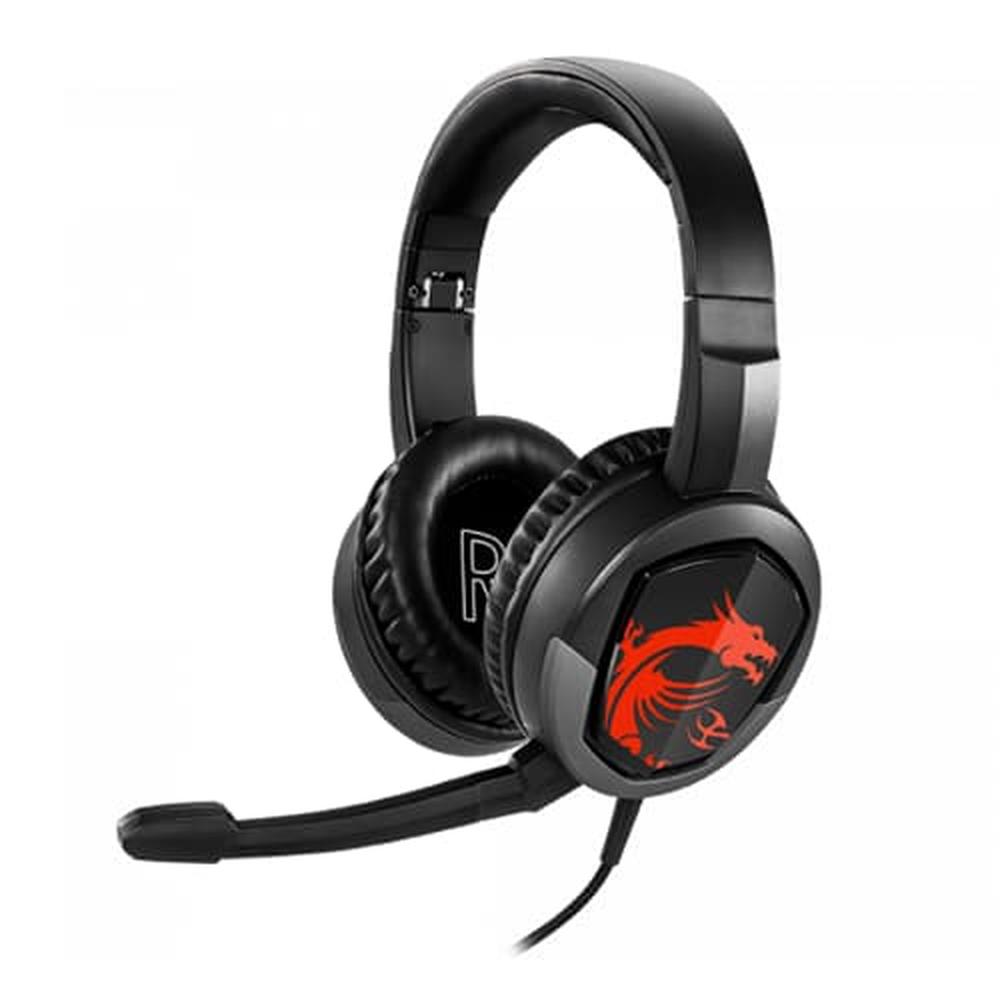 AUDÍFONOS CON MICRÓFONO GAMING MSI IMMERSE GH30, NEGRO