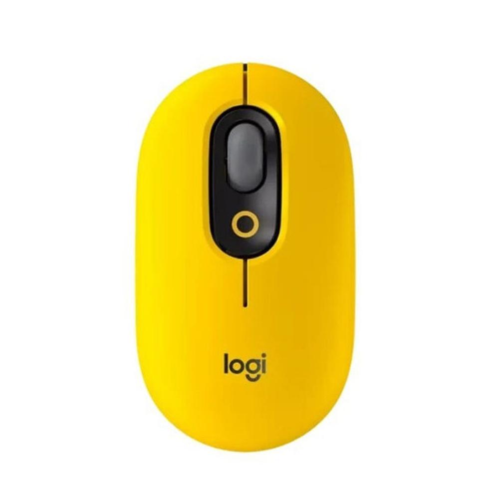 MOUSE INALÁMBRICO LOGITECH POP , BLUETOOTH 5.1, 4000 DPI, COLOR AMARILLO / NEGRO