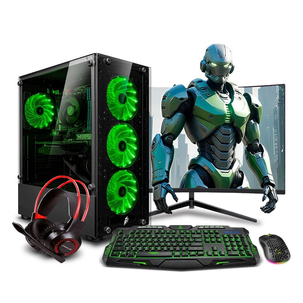 MI PC LISTA - PC GAMER HIPER HAKU GREEN RYZEN 7 8700G 16GB DDR5 1TB 24" CURVO MIPCLISTA - MI PC LISTA