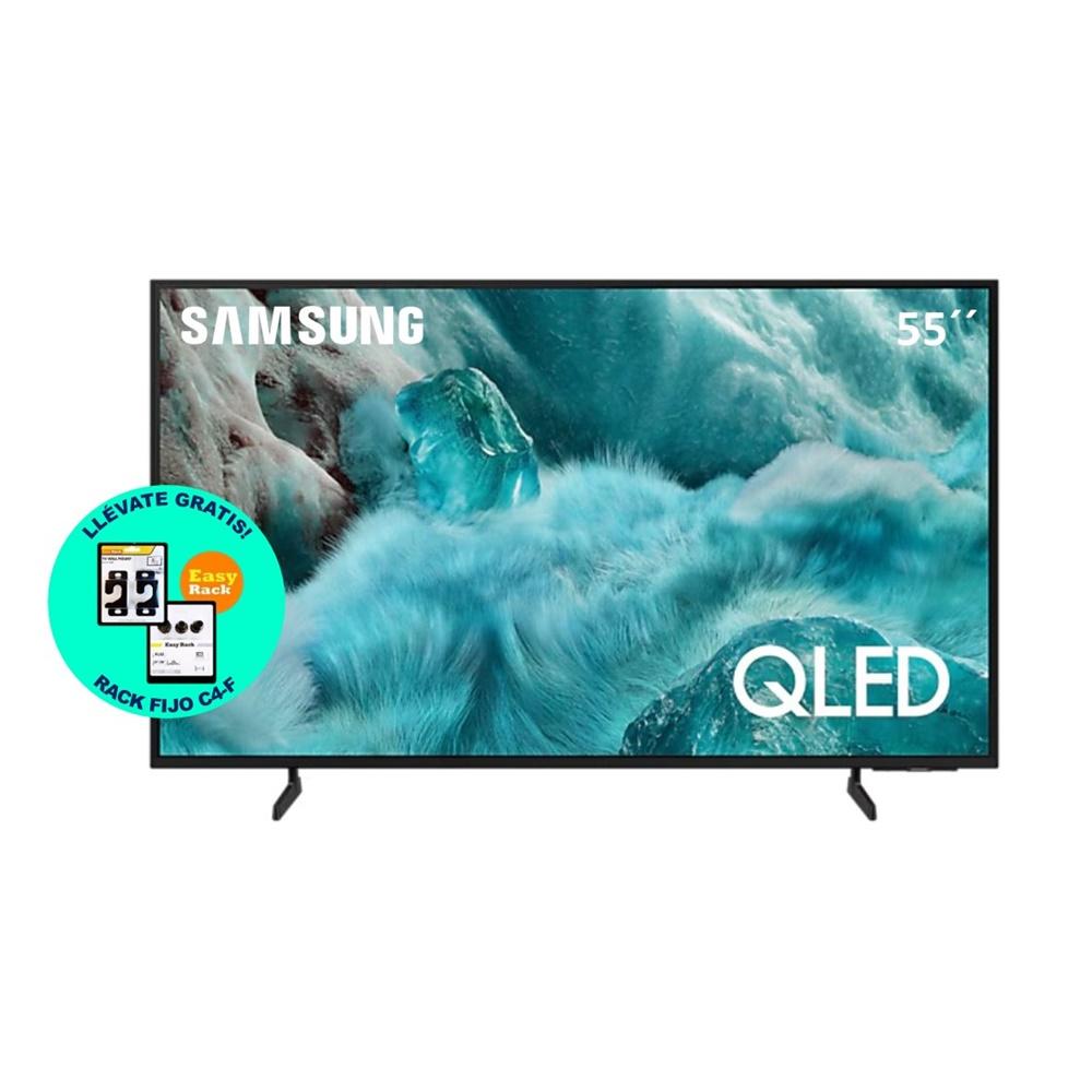 TELEVISOR SAMSUNG QLED 55 VISIÓN AI SMART TV QN55Q7FAAGXPE + RACK FIJO C4-F GRATIS