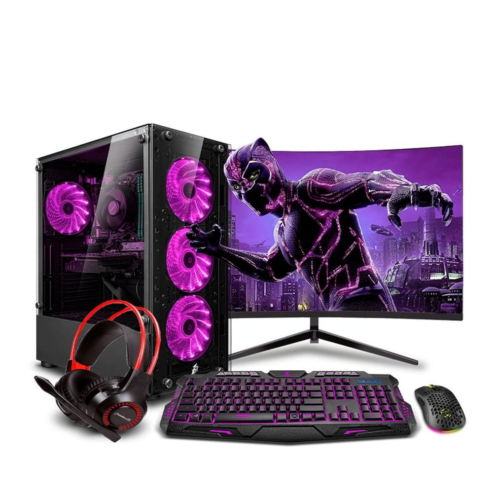 MI PC LISTA - PC GAMER DRACO PINK CORE I7 10700F 32GB 1TB 24" CURVO RTX5050 8GB MIPCLISTA - MI PC LISTA