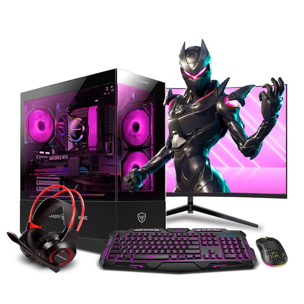 MI PC LISTA - PC GAMER DRACO PINK PLUS INTEL CORE I5 14400F 32GB 1TB 24" CURVO RTX5060 8GB MIPCLISTA - MI PC LISTA