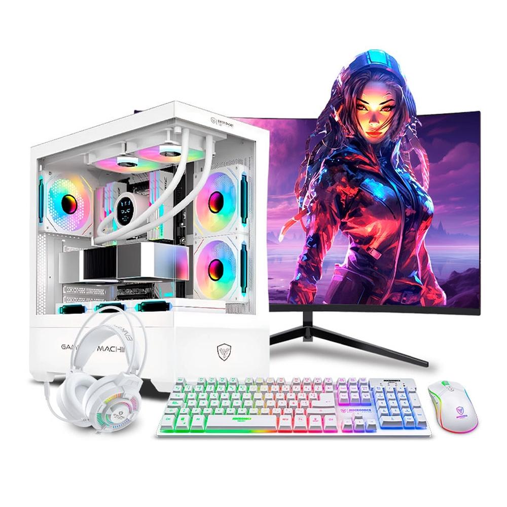 MI PC LISTA - PC GAMER DRACO PINK RYZEN 7 5700X 32GB 1TB 24" CURVO RTX5060 8GB MIPCLISTA - MI PC LISTA