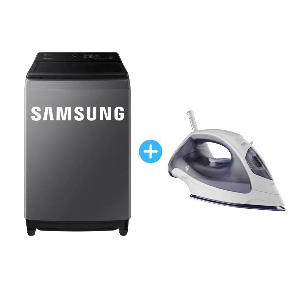 COMBO LAVADORA ECOBUBBLE SAMSUNG WA17CG6441BDPE 17 KG + PLANCHA OSTER OSTER GCSTBS3802-53