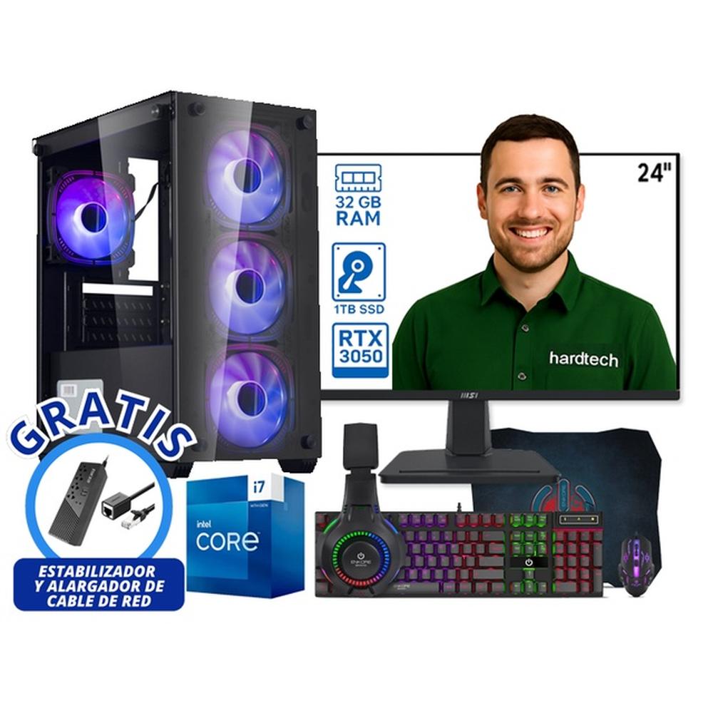 COMPUTADORA GAMER PROCESADOR INTEL CORE I7-14700F, 32GB RAM, SSD 1TB, RTX 3050