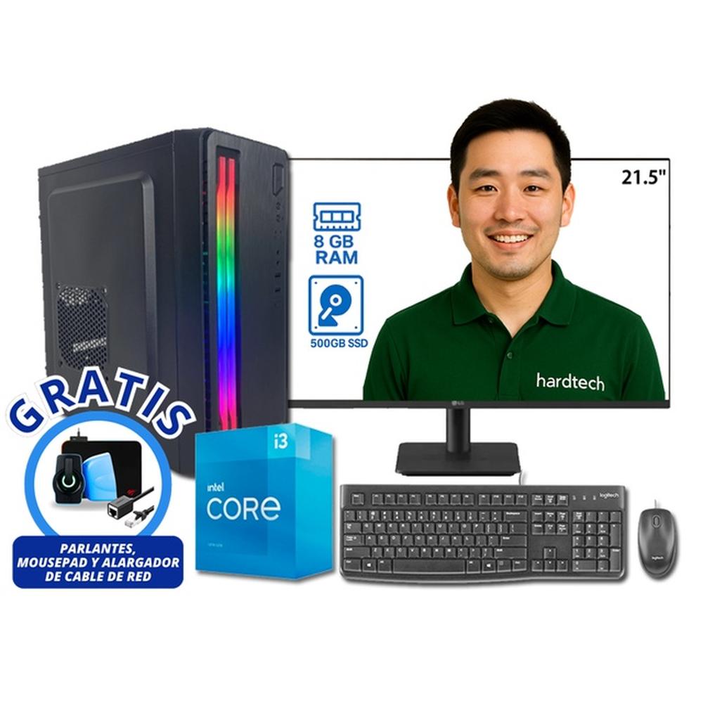 COMPUTADORA DE ESCRITORIO PROCESADOR INTEL CORE I3-10105, 8GB RAM, SSD 500GB